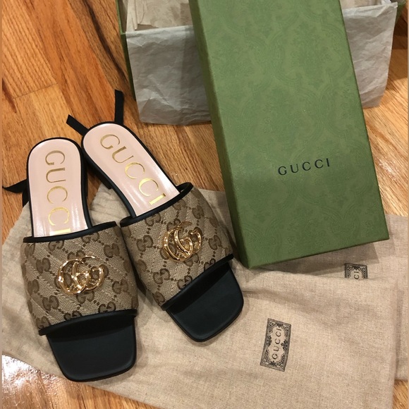 ‼️SOLD‼️GUCCI GG JOLIE MARMONT MATELASSE CANVAS LEATHER SUPREME SLIDE SANDAL - Picture 14 of 14